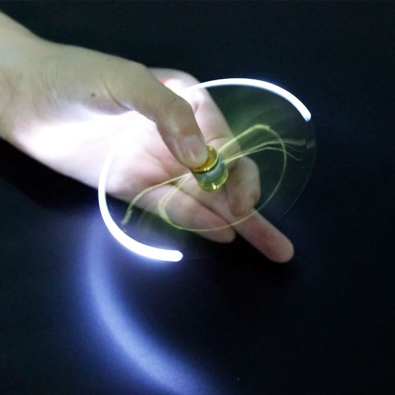Fashionable Office Supplies LED Pen Fingertip Gyro Rotating Decompression Metal Ballpoint Pen