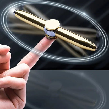 Fashionable Office Supplies LED Pen Fingertip Gyro Rotating Decompression Metal Ballpoint Pen