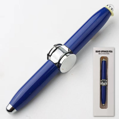 Fashionable Office Supplies LED Pen Fingertip Gyro Rotating Decompression Metal Ballpoint Pen