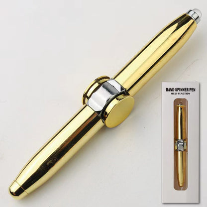 Fashionable Office Supplies LED Pen Fingertip Gyro Rotating Decompression Metal Ballpoint Pen