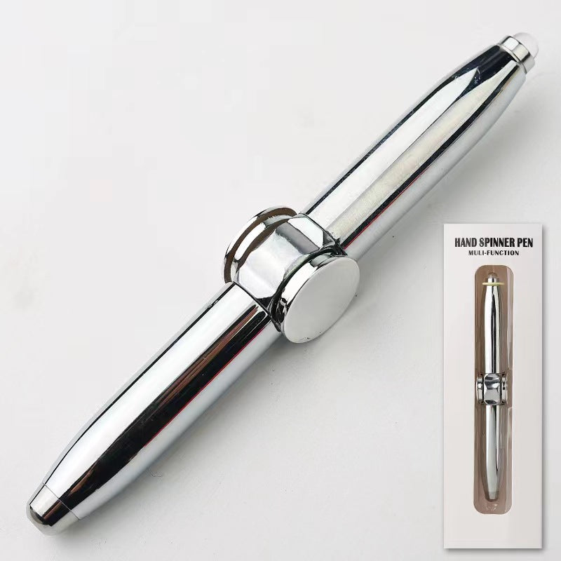 Fashionable Office Supplies LED Pen Fingertip Gyro Rotating Decompression Metal Ballpoint Pen