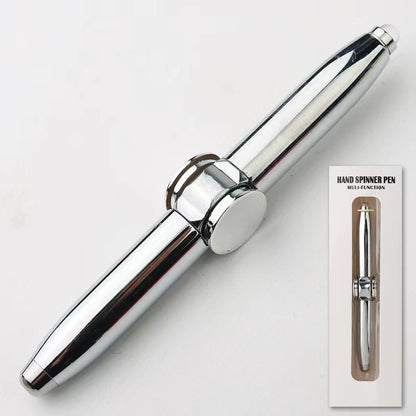 Fashionable Office Supplies LED Pen Fingertip Gyro Rotating Decompression Metal Ballpoint Pen