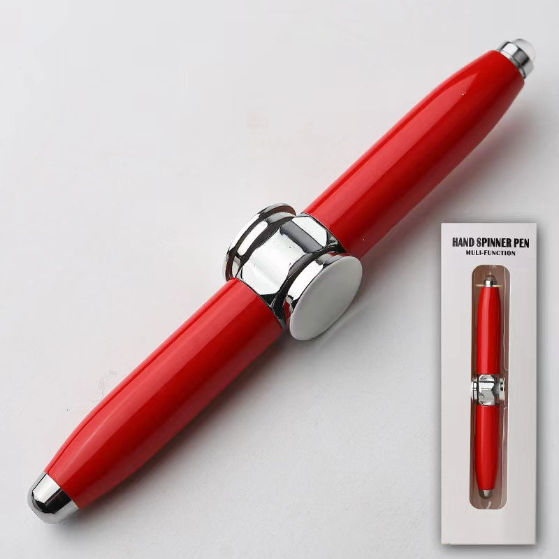 Fashionable Office Supplies LED Pen Fingertip Gyro Rotating Decompression Metal Ballpoint Pen