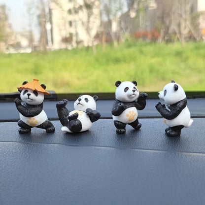 Panda Design Car Ornaments Set for Interior and Desk Decoration