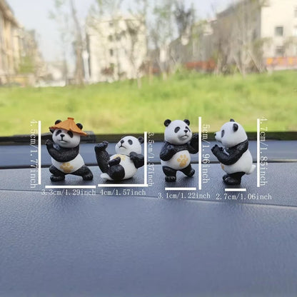 Panda Design Car Ornaments Set for Interior and Desk Decoration