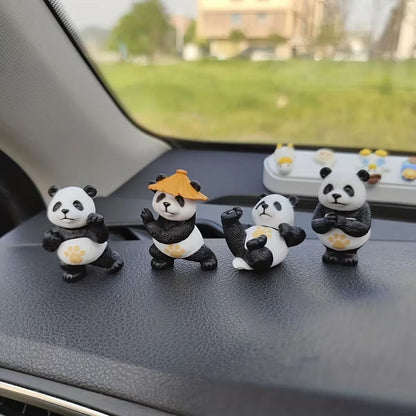 Panda Design Car Ornaments Set for Interior and Desk Decoration