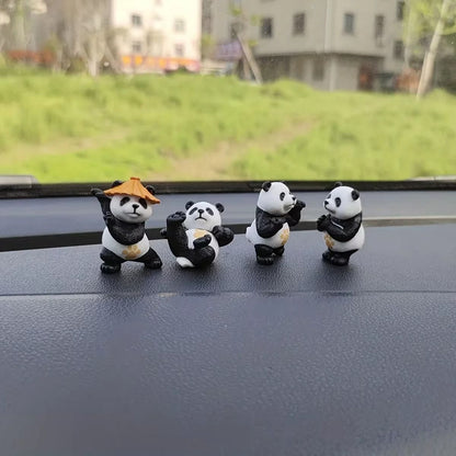 Panda Design Car Ornaments Set for Interior and Desk Decoration