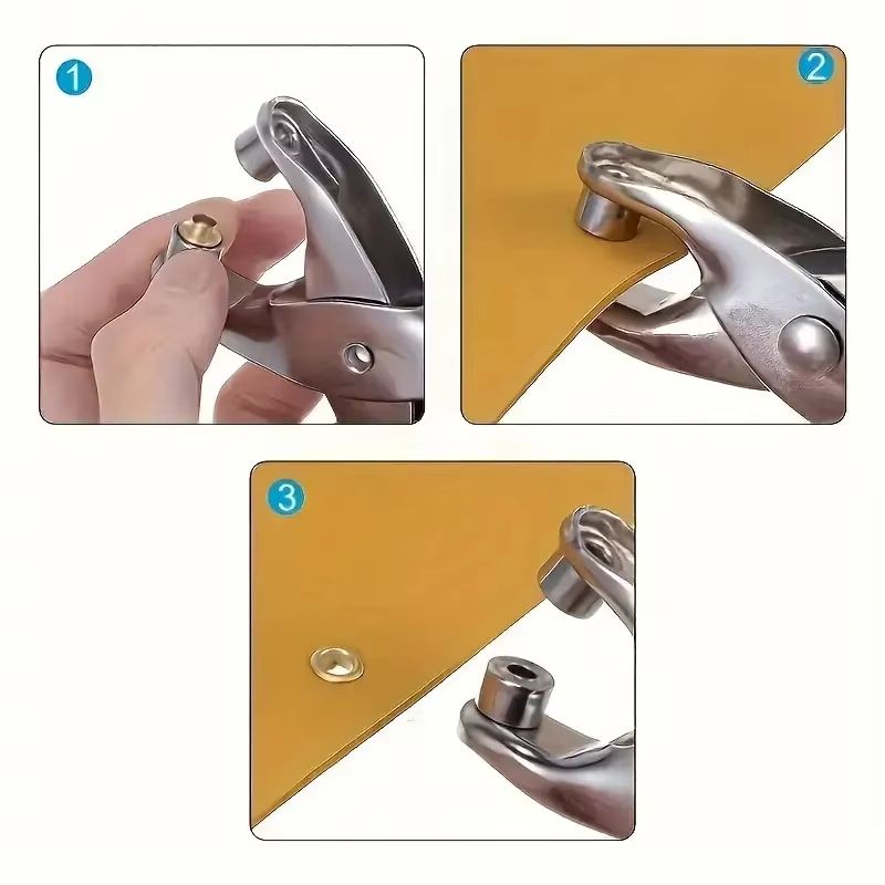 Grommet Eyelet Plier Kit Manual Hole Punch Tool Set for Leather Sewing and DIY Projects
