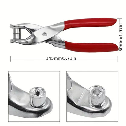 Grommet Eyelet Plier Kit Manual Hole Punch Tool Set for Leather Sewing and DIY Projects