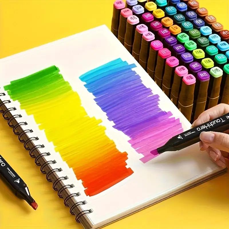 Permanent Dual Tip Art Markers Set for Drawing Sketching Comics Design Vibrant Artist Ink Pens
