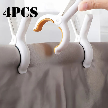 Windproof Beach Towel Clips 2/4 pcs per Pack – Heavy-Duty Plastic Quilt & Clothes Hangers for Drying and Outdoor Use