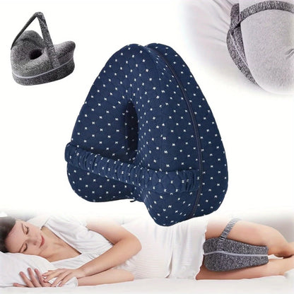 Orthopedic Sciatica Pillow for Side Sleepers, Memory Foam Leg Knee Support, Back Hip Pain Relief for Bed Sofa