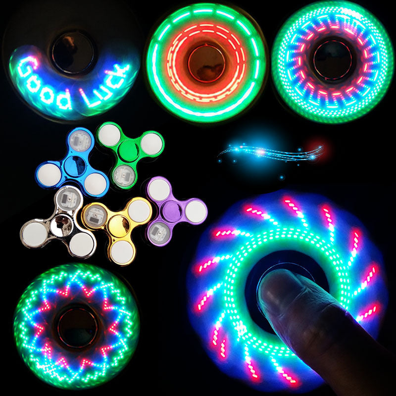 Glow in the Dark Creative LED Light Fidget Spinner, Stress Relief Hand Spinner, Kids Toy for Focus, Luminous Fidget Spin