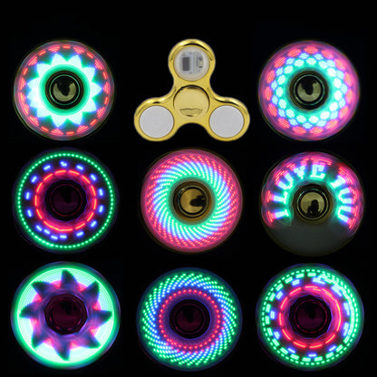 Glow in the Dark Creative LED Light Fidget Spinner, Stress Relief Hand Spinner, Kids Toy for Focus, Luminous Fidget Spin