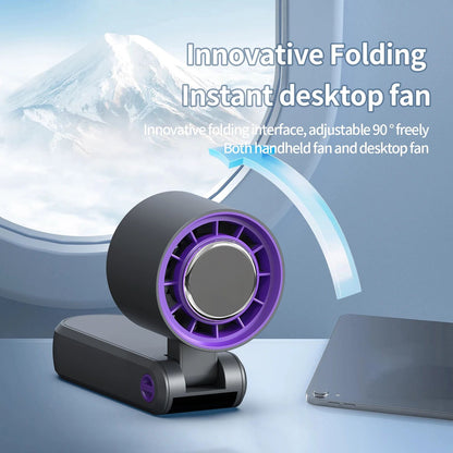 Portable Folding Handheld Fan with Cooling Display