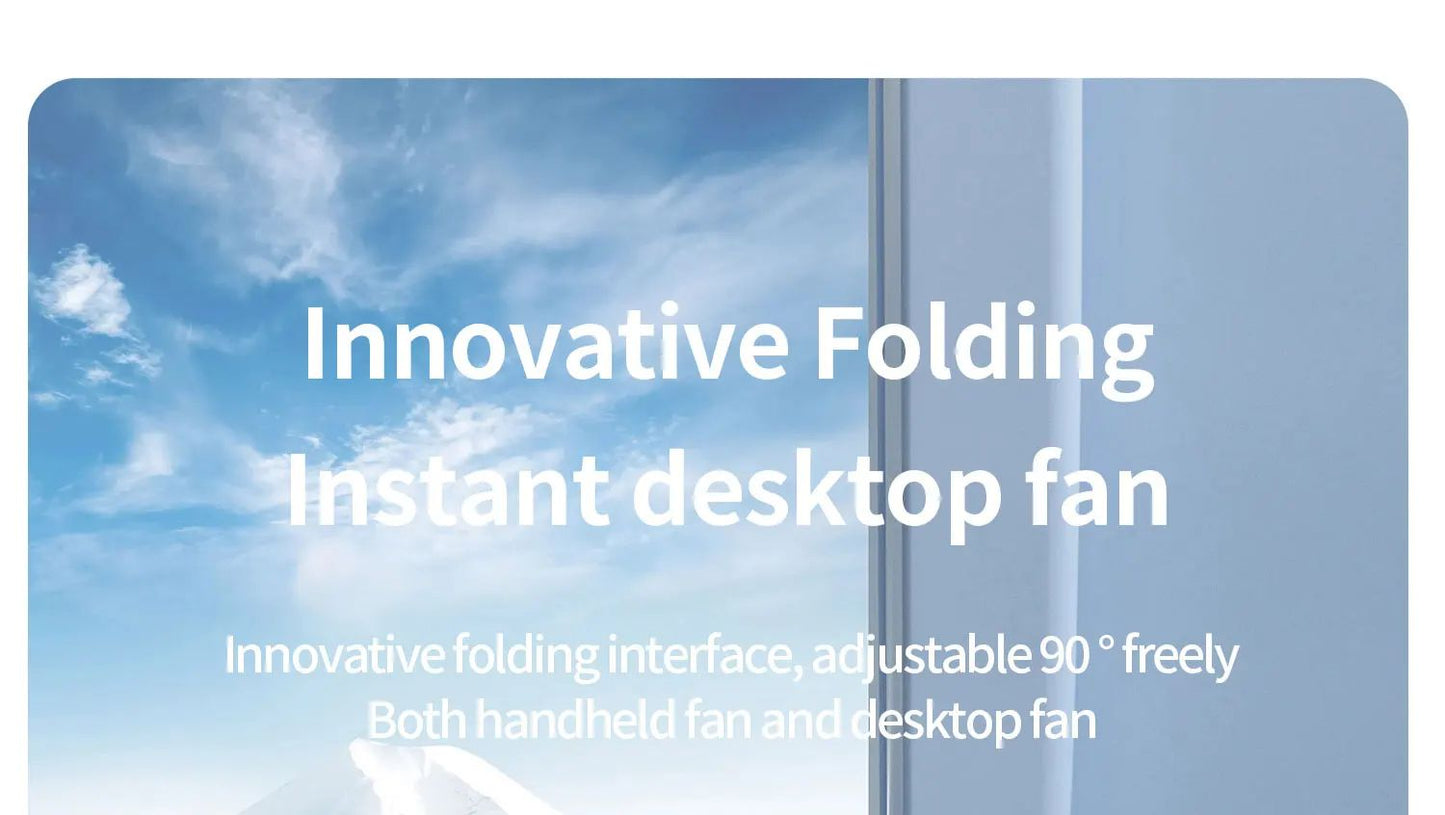Portable Folding Handheld Fan with Cooling Display