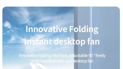 Portable Folding Handheld Fan with Cooling Display