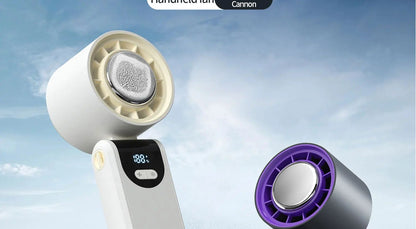 Portable Folding Handheld Fan with Cooling Display
