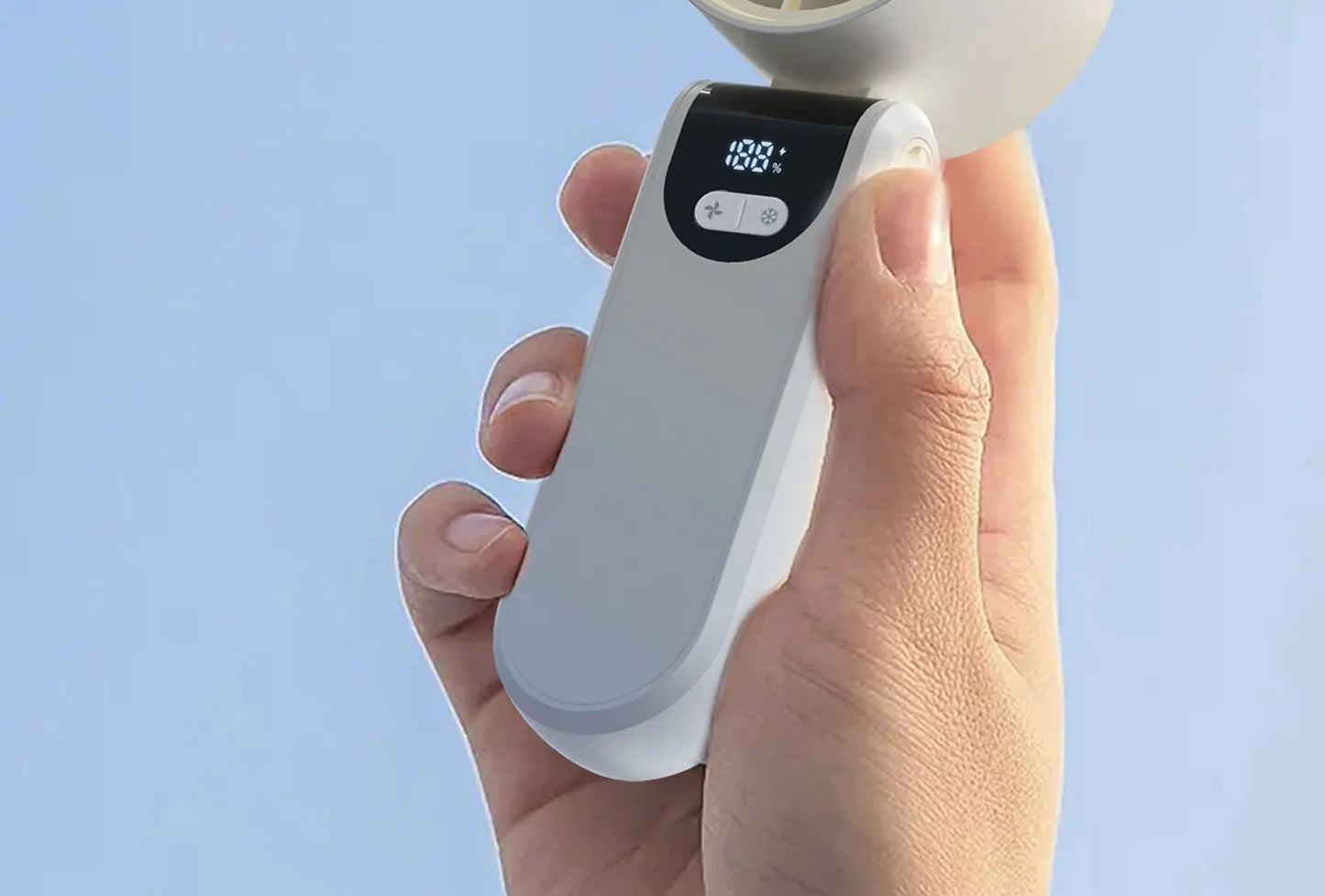 Portable Folding Handheld Fan with Cooling Display