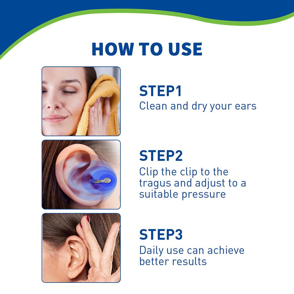 Magnetic Tinnitus Relief Clip for Ear Pressure Treatment and Hearing Discomfort Relief