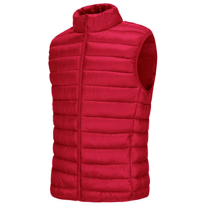 Lightweight Casual Vest for Men, Autumn Sleeveless Jacket with Zipper, Outdoor Cotton Vest with Pockets