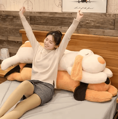 Giant Soft Plush Dog Pillow Lovely Down Cotton Stuffed Pet Doll, Long Sleep Body Pillow Gift for Girlfriend