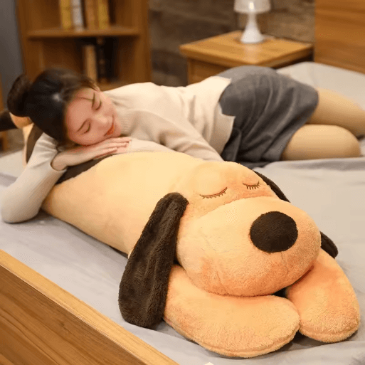 Giant Soft Plush Dog Pillow Lovely Down Cotton Stuffed Pet Doll, Long Sleep Body Pillow Gift for Girlfriend