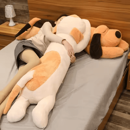 Giant Soft Plush Dog Pillow Lovely Down Cotton Stuffed Pet Doll, Long Sleep Body Pillow Gift for Girlfriend