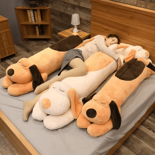 Giant Soft Plush Dog Pillow Lovely Down Cotton Stuffed Pet Doll, Long Sleep Body Pillow Gift for Girlfriend
