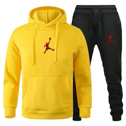 Men Autumn Winter Jogging Sportswear Set Sweatshirt and Pants