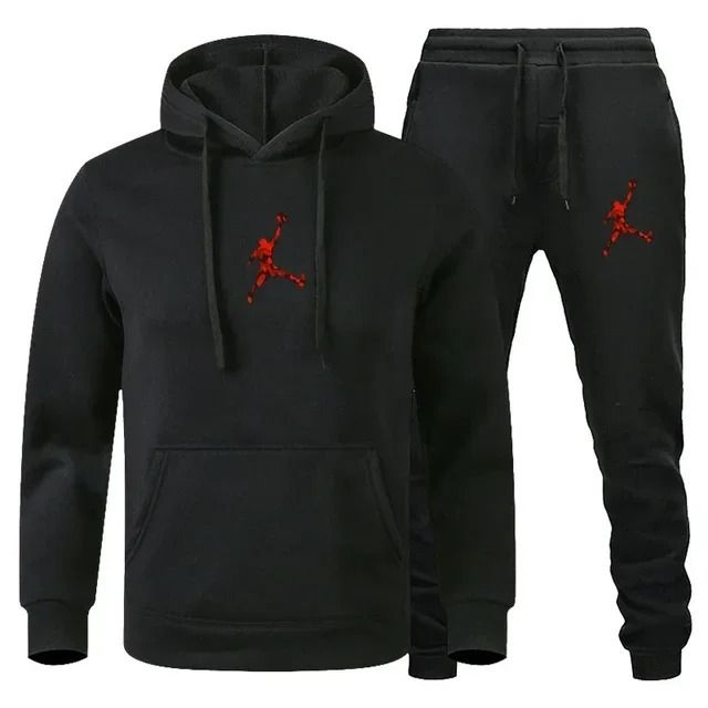 Men Autumn Winter Jogging Sportswear Set Sweatshirt and Pants