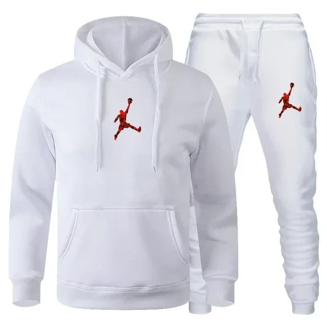 Men Autumn Winter Jogging Sportswear Set Sweatshirt and Pants