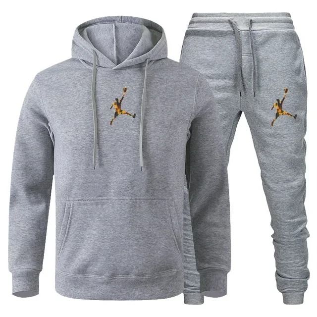 Men Autumn Winter Jogging Sportswear Set Sweatshirt and Pants