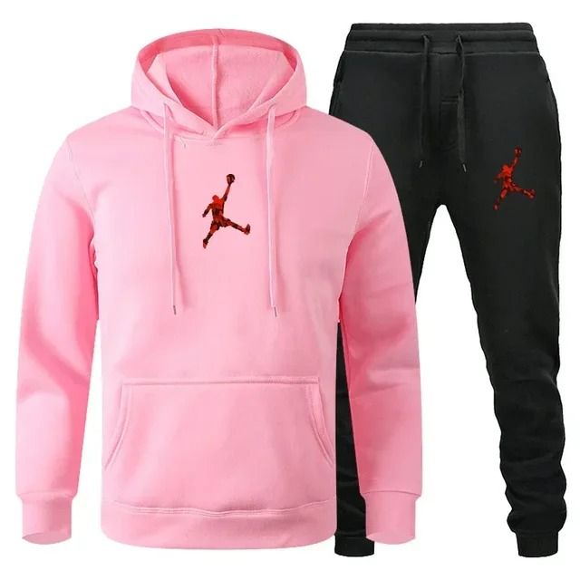 Men Autumn Winter Jogging Sportswear Set Sweatshirt and Pants
