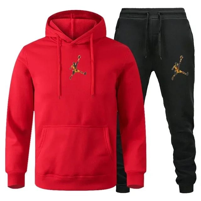 Men Autumn Winter Jogging Sportswear Set Sweatshirt and Pants