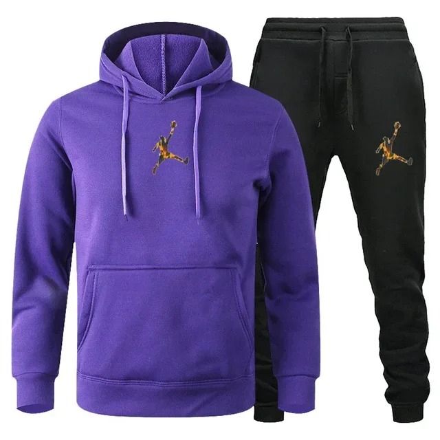 Men Autumn Winter Jogging Sportswear Set Sweatshirt and Pants