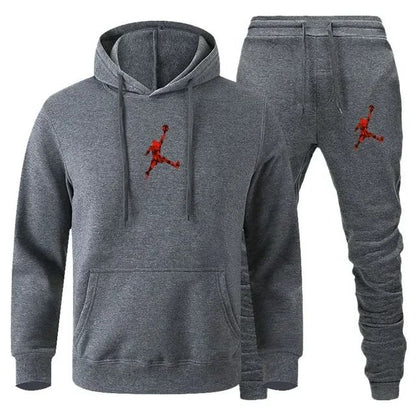 Men Autumn Winter Jogging Sportswear Set Sweatshirt and Pants