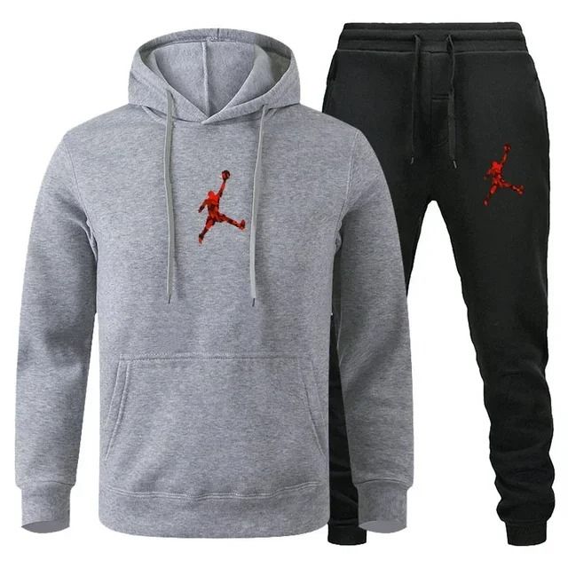 Men Autumn Winter Jogging Sportswear Set Sweatshirt and Pants
