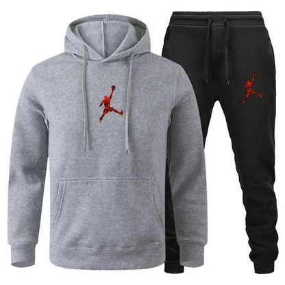 Men Autumn Winter Jogging Sportswear Set Sweatshirt and Pants