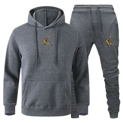 Men Autumn Winter Jogging Sportswear Set Sweatshirt and Pants