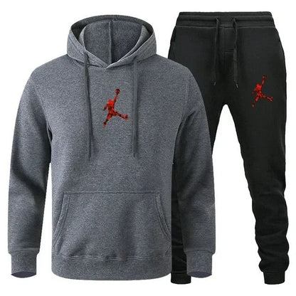 Men Autumn Winter Jogging Sportswear Set Sweatshirt and Pants