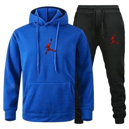 Men Autumn Winter Jogging Sportswear Set Sweatshirt and Pants