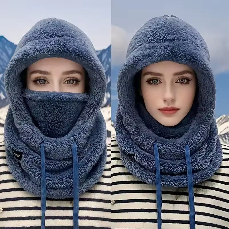 Warm Thermal Windproof Balaclava Ski Hood, Motorcycle Face Cover, Polar Fleece Adjustable Cycling Neck Cover, Full Face