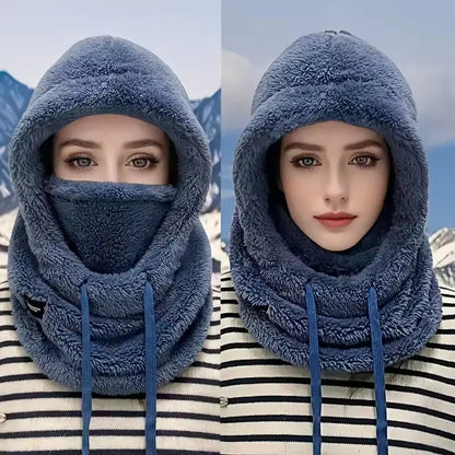 Warm Thermal Windproof Balaclava Ski Hood, Motorcycle Face Cover, Polar Fleece Adjustable Cycling Neck Cover, Full Face