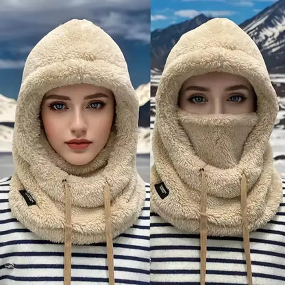 Warm Thermal Windproof Balaclava Ski Hood, Motorcycle Face Cover, Polar Fleece Adjustable Cycling Neck Cover, Full Face