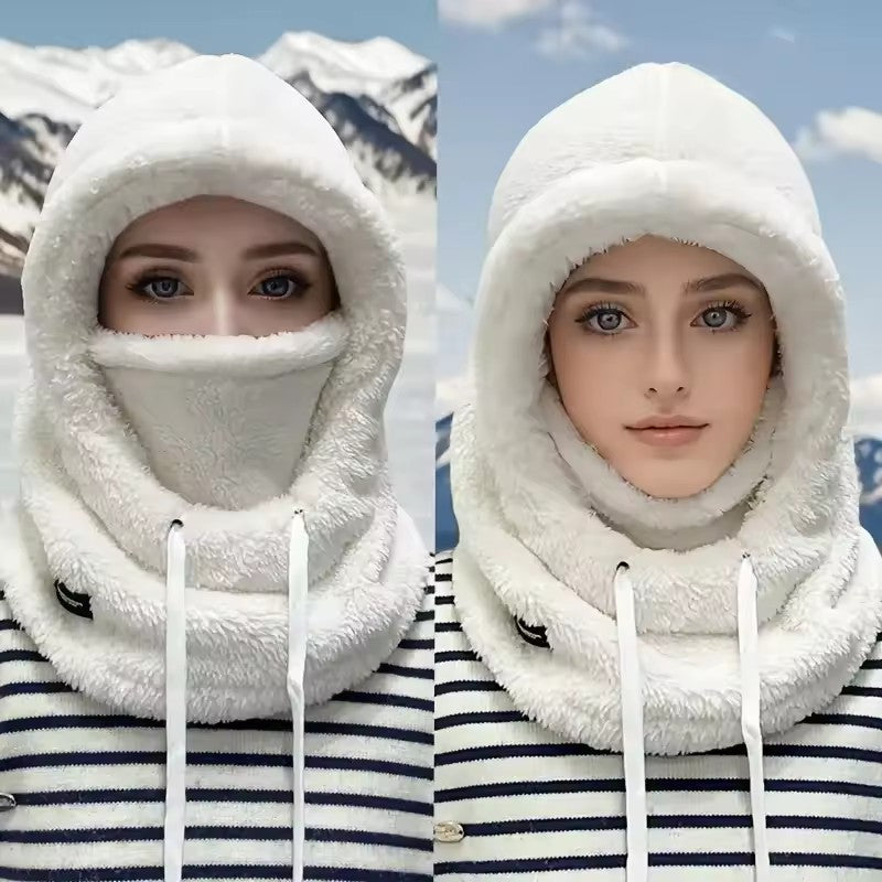 Warm Thermal Windproof Balaclava Ski Hood, Motorcycle Face Cover, Polar Fleece Adjustable Cycling Neck Cover, Full Face