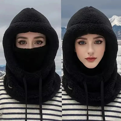 Warm Thermal Windproof Balaclava Ski Hood, Motorcycle Face Cover, Polar Fleece Adjustable Cycling Neck Cover, Full Face
