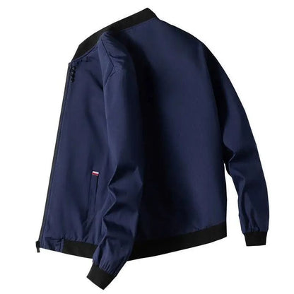Mens Windproof Casual Zipper Jacket for Spring and Autumn