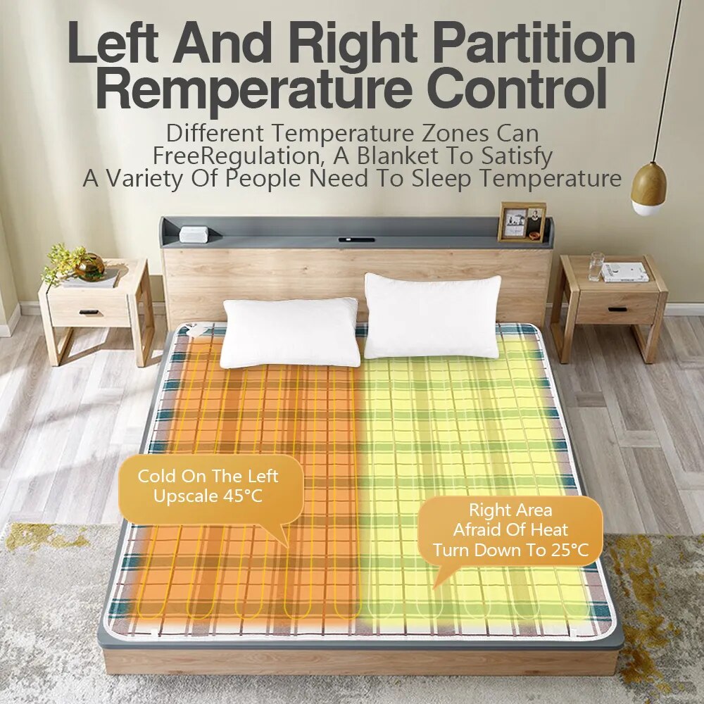 Electric Blanket Heated Mattress, Thicker Heater Heated Blanket, Electric Heating Blanket Winter Body Warmer