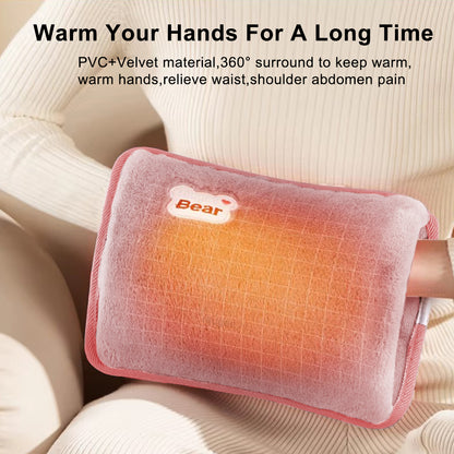 Hand Warmer Electric Hot Water Bag Soft Hand, Heater Fast Heating Warm, Winter Rechargeable Bag Hands Warmer